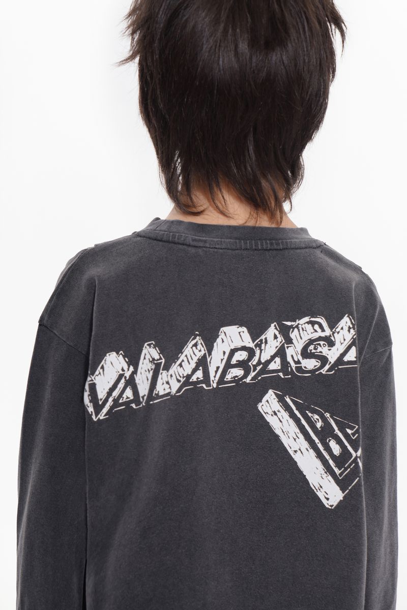 Valabasas Kids Piece Sunfaded Black Tee - Charcoal