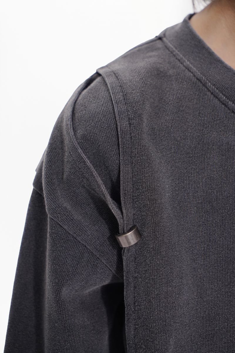 Valabasas Kids Piece Sunfaded Black Tee - Charcoal