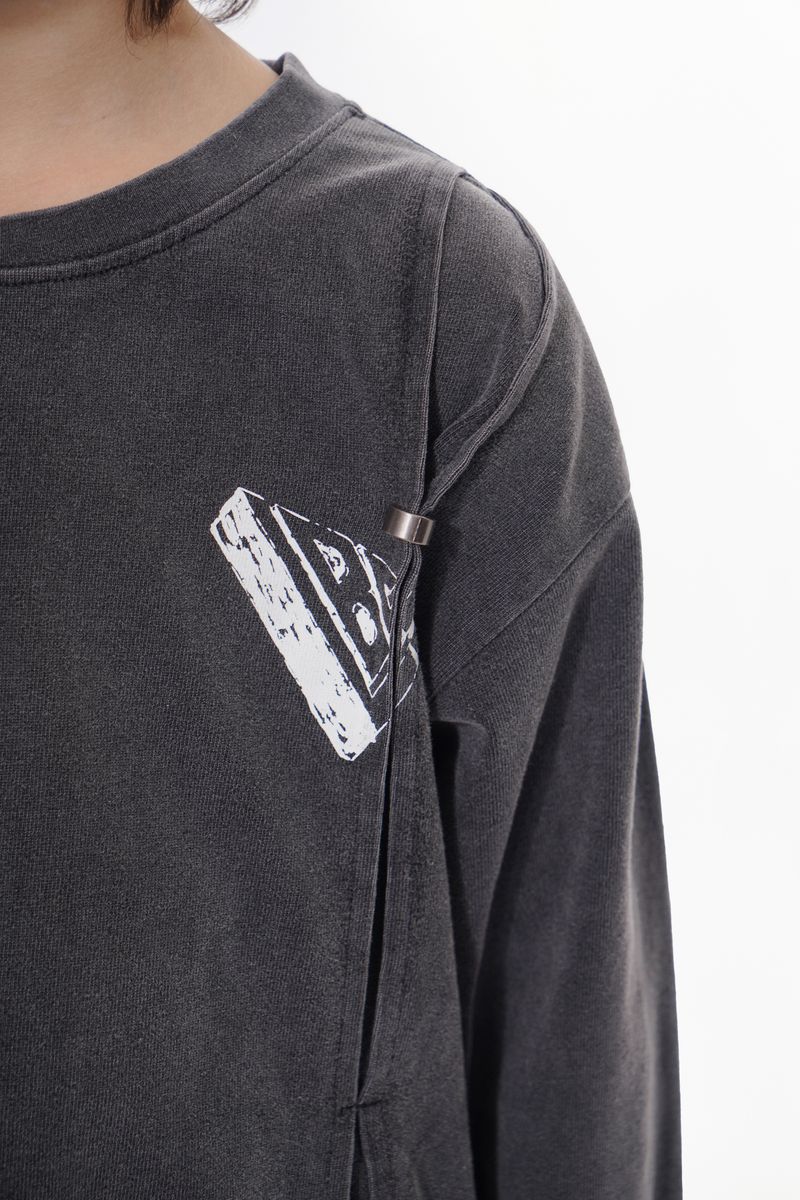 Valabasas Kids Piece Sunfaded Black Tee - Charcoal