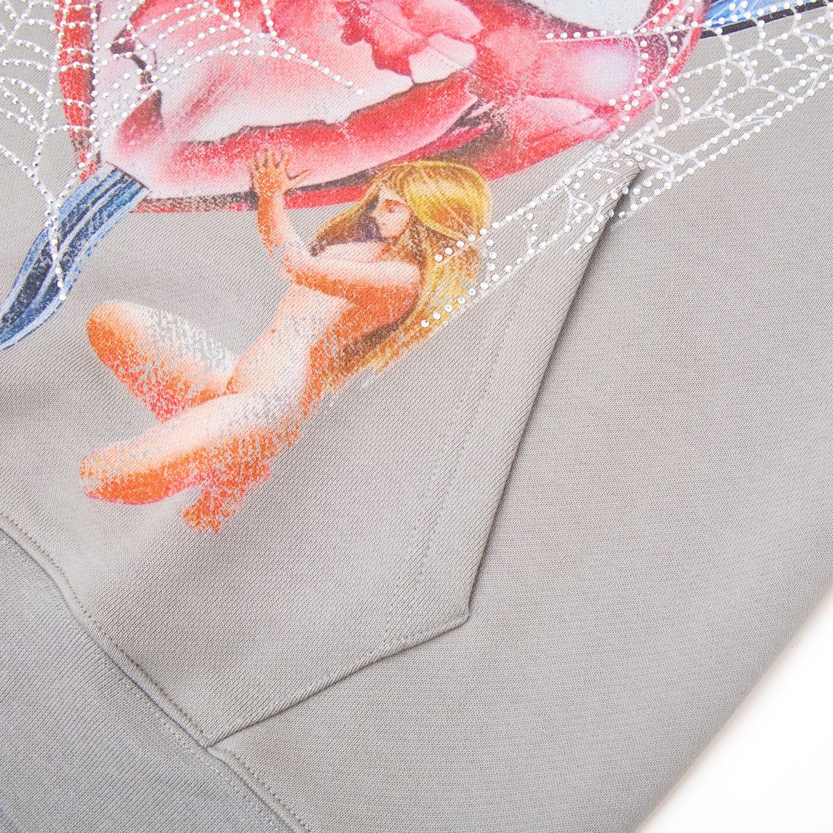 Campus Broken Web Hoodie Men's - Gray