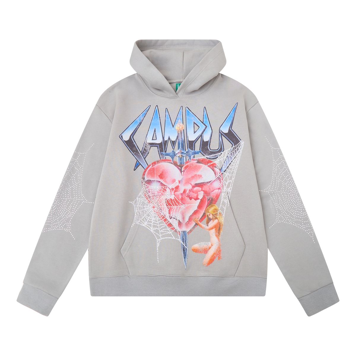 Campus Broken Web Hoodie Men's - Gray
