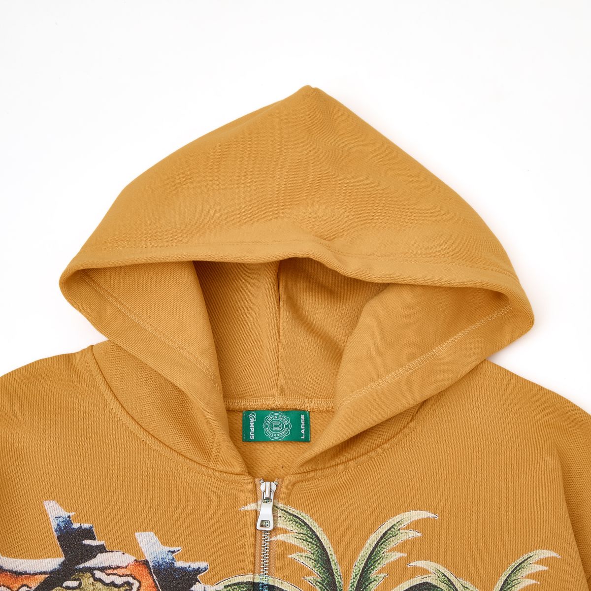 Campus Peacekeeper Zip Up Hoodie - Mustard