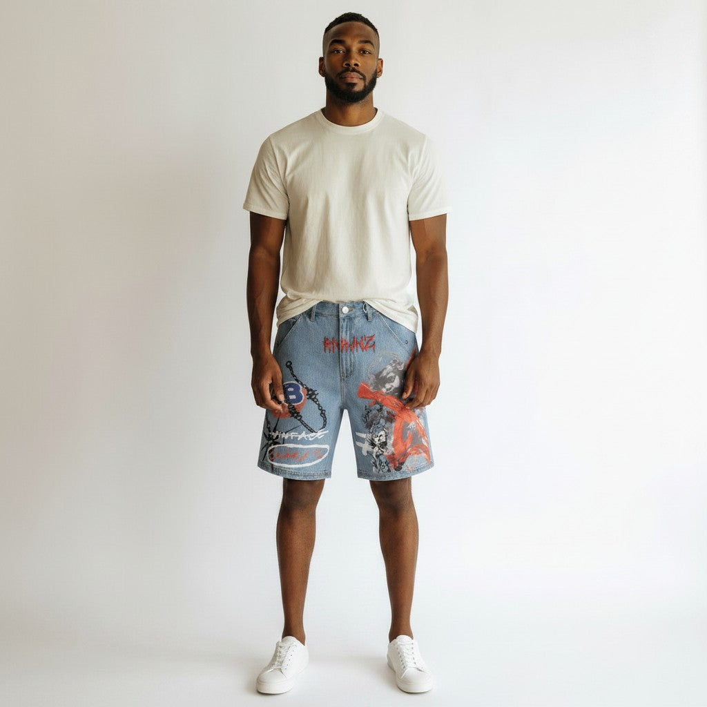 Armor Jeans Street Art Shorts - Graphic
