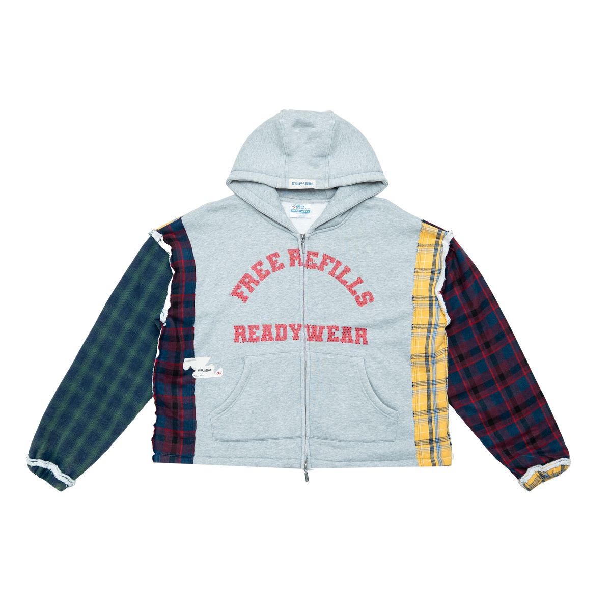 Free Refills Milti Flannel Hoodie - Gray