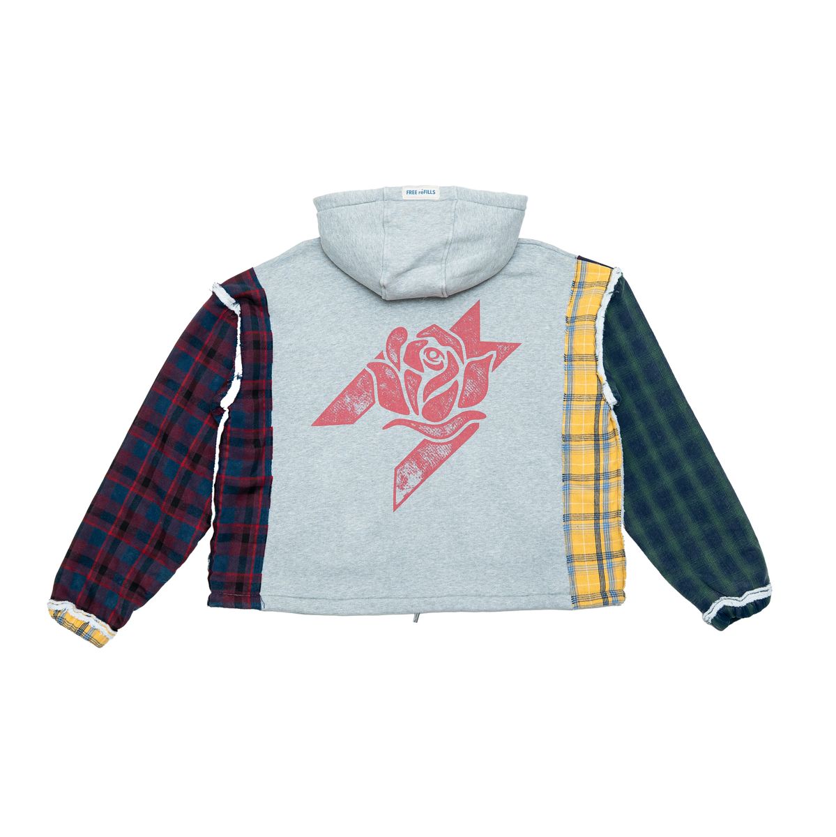 Free Refills Milti Flannel Hoodie - Gray