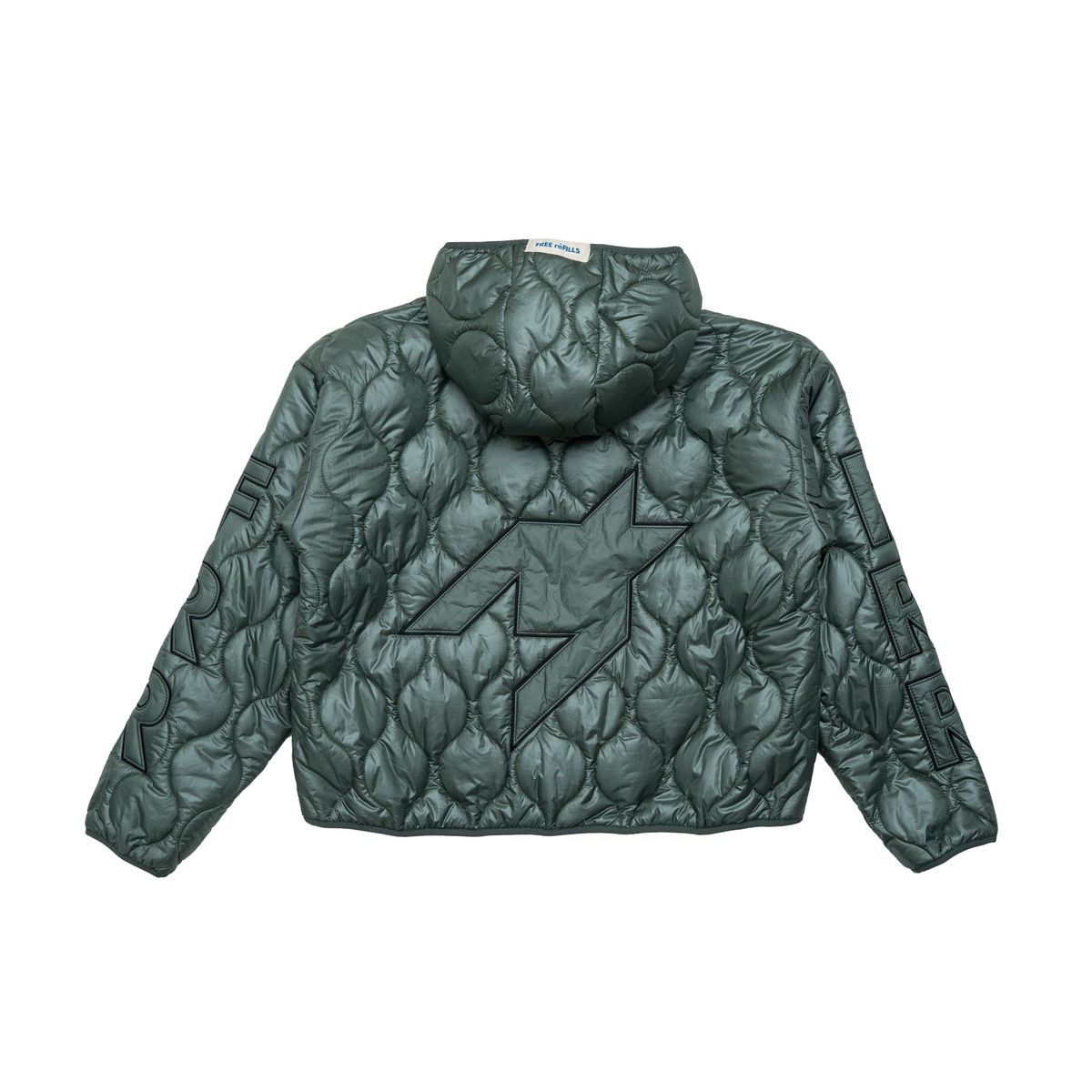 Free Refills Nylon Quilted Zip Jacket - Green