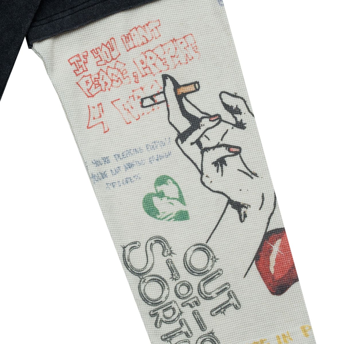 Free Refills Graffiti Thermal L/S Tee Men's - Black