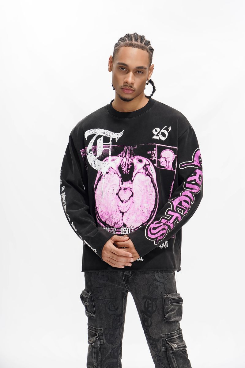 Trnchs X-Ray Sweatshirt - Oversized Fit Blue