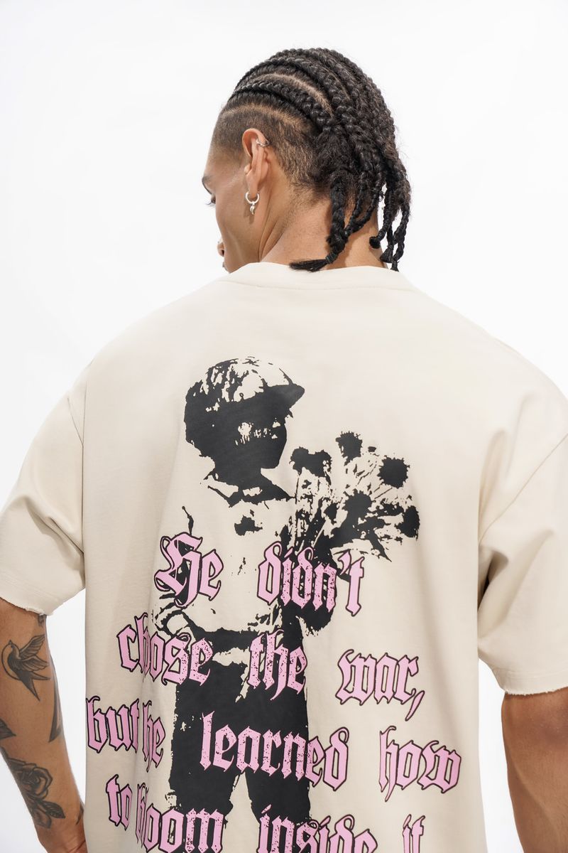 Trnchs Soldier T-Shirt - Oversized Fit Tan