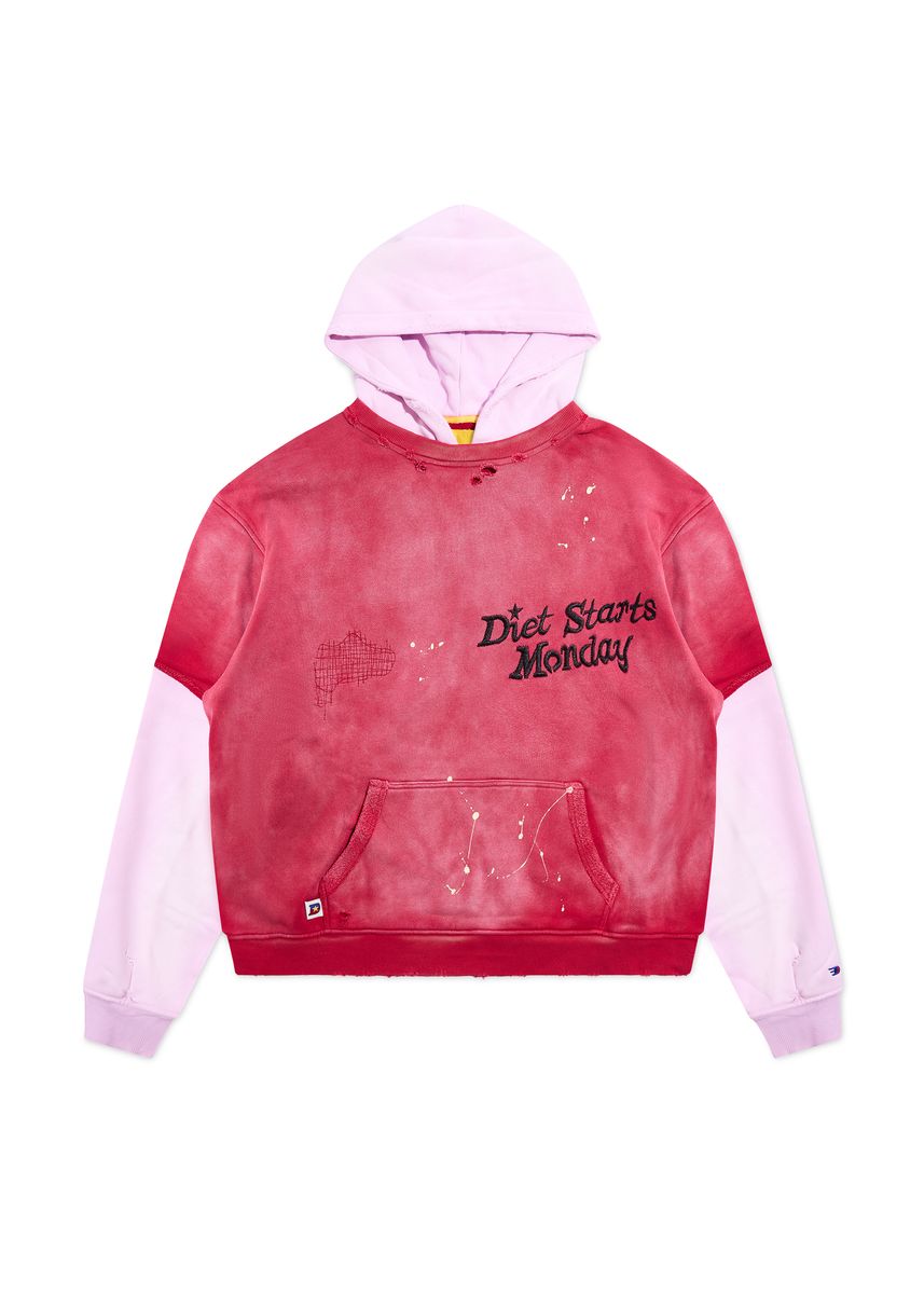 Diet Starts Dsm Double Layer Hoodie - Red