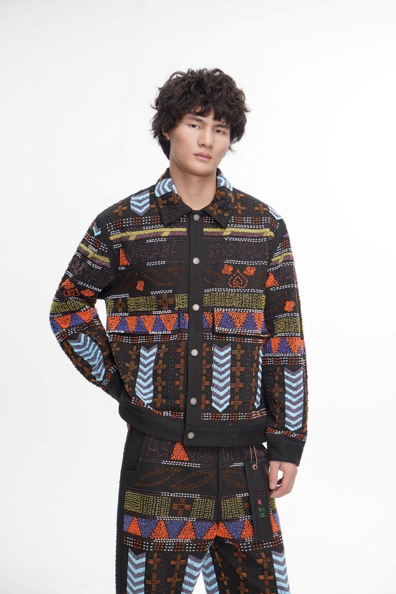 Valabasas Time Hand Beaded Jacket - Patterned