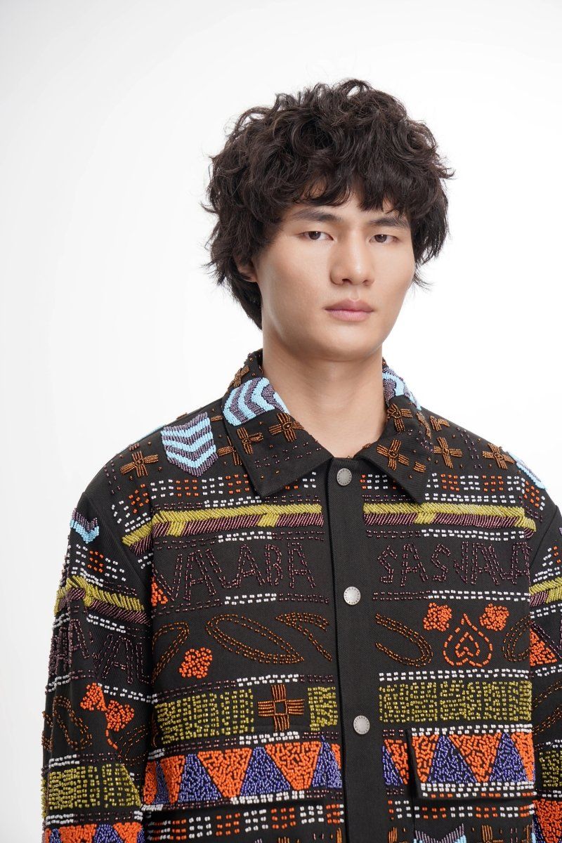 Valabasas Time Hand Beaded Jacket - Patterned