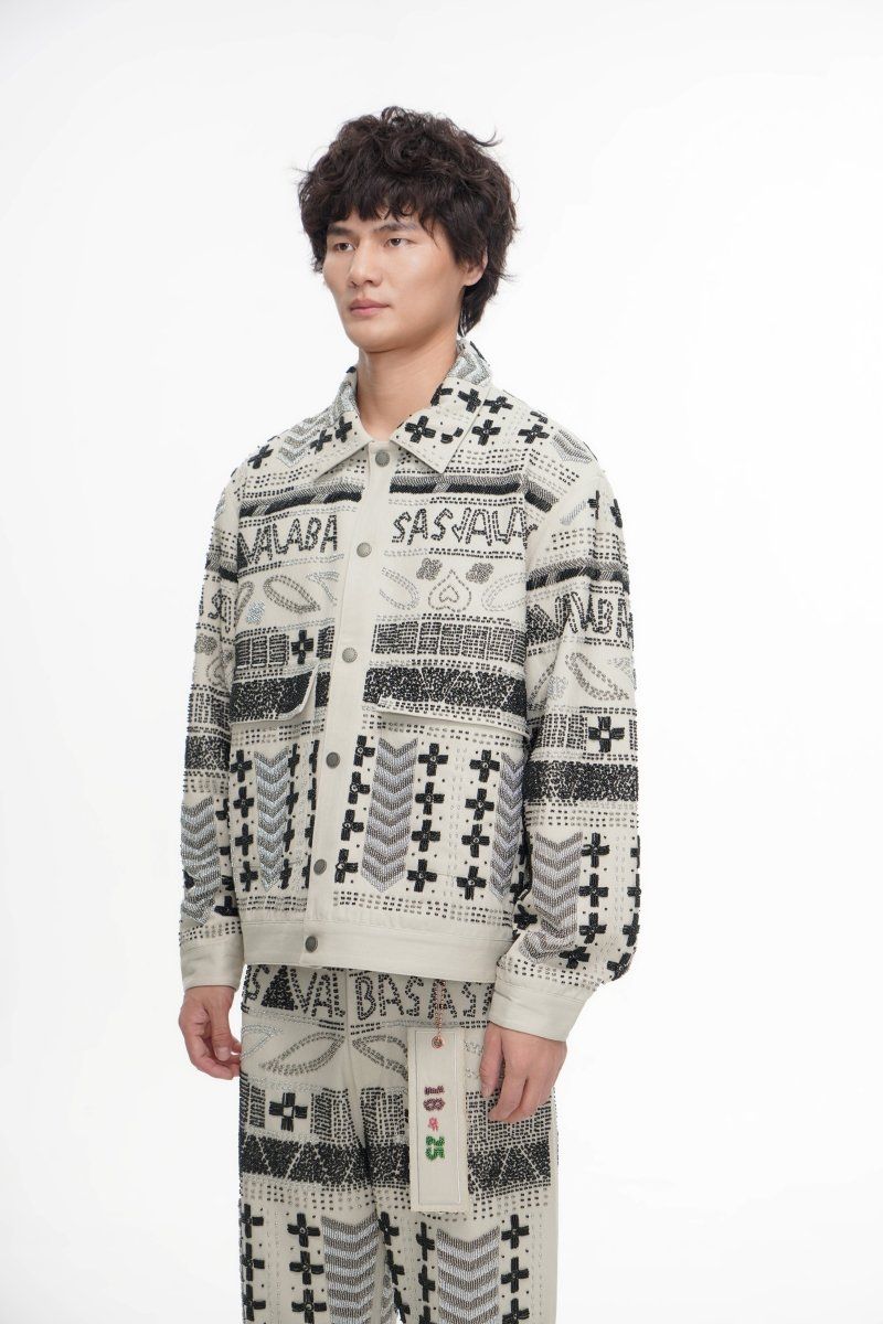 Valabasas Time Hand Beaded Jacket - Patterned