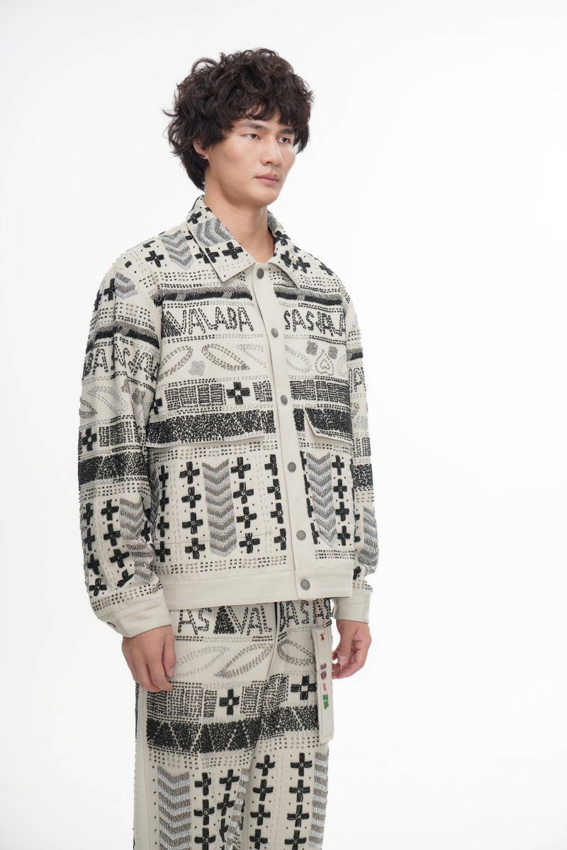 Valabasas Time Hand Beaded Jacket - Patterned