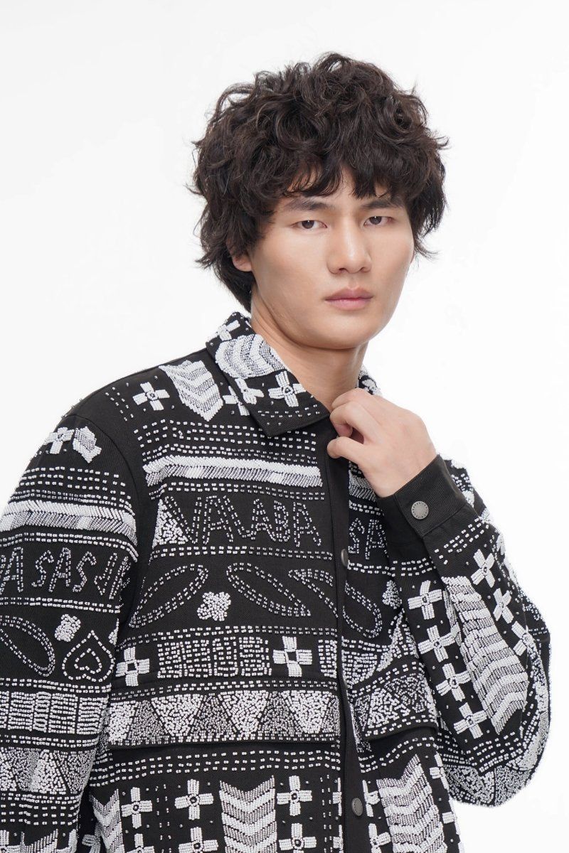 Valabasas Time Hand Beaded Jacket - Patterned