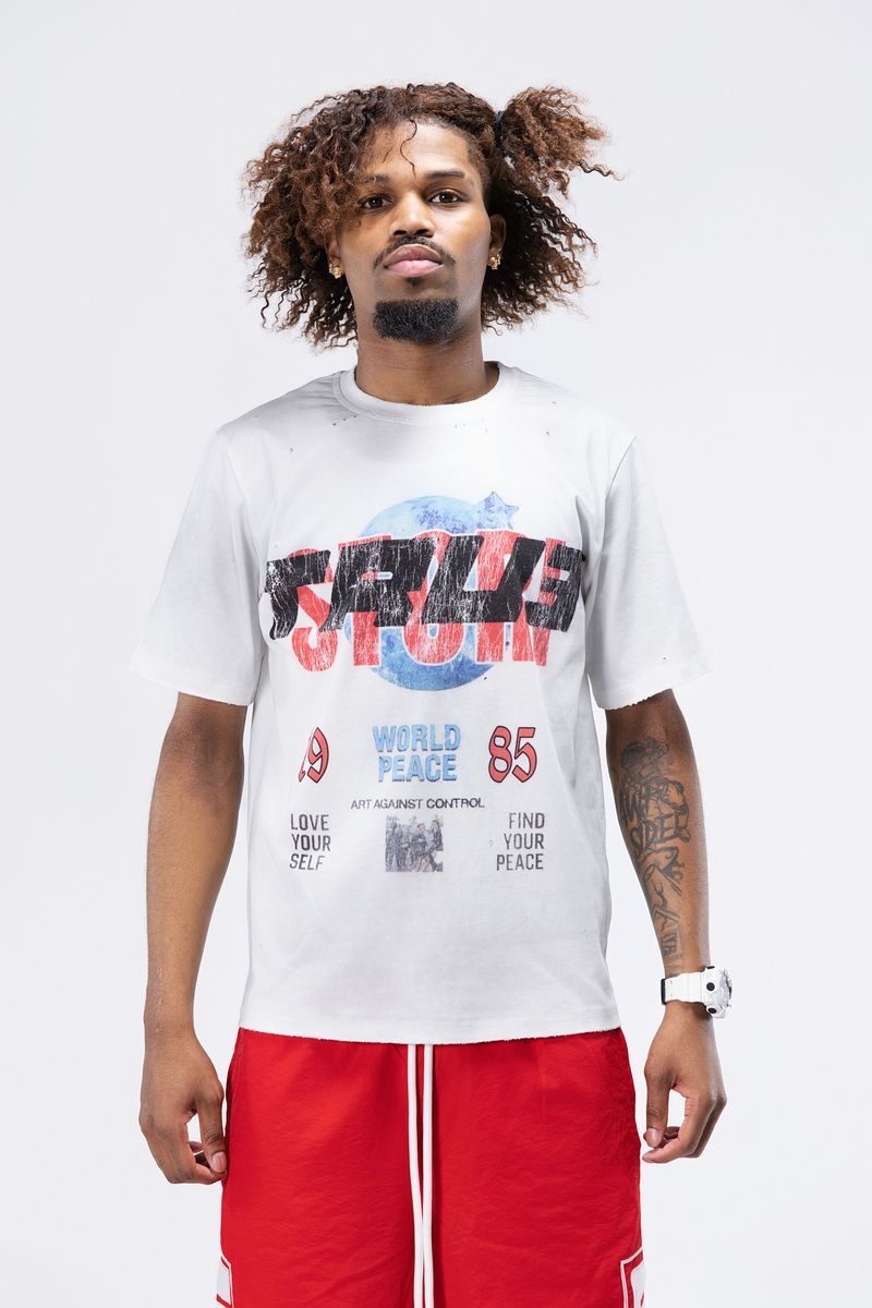 Tru3Stori World Peace Tee - White