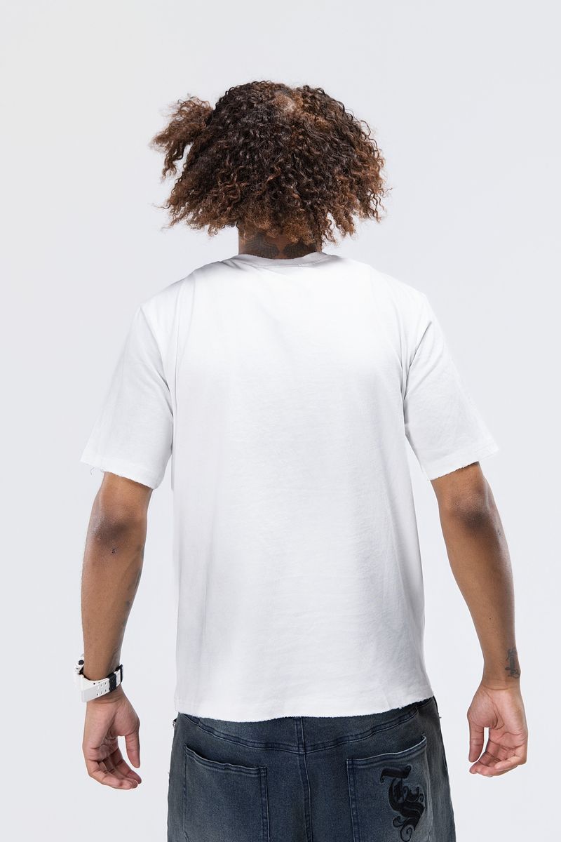 Tru3Stori Many Faces White Tee - Graphic Print