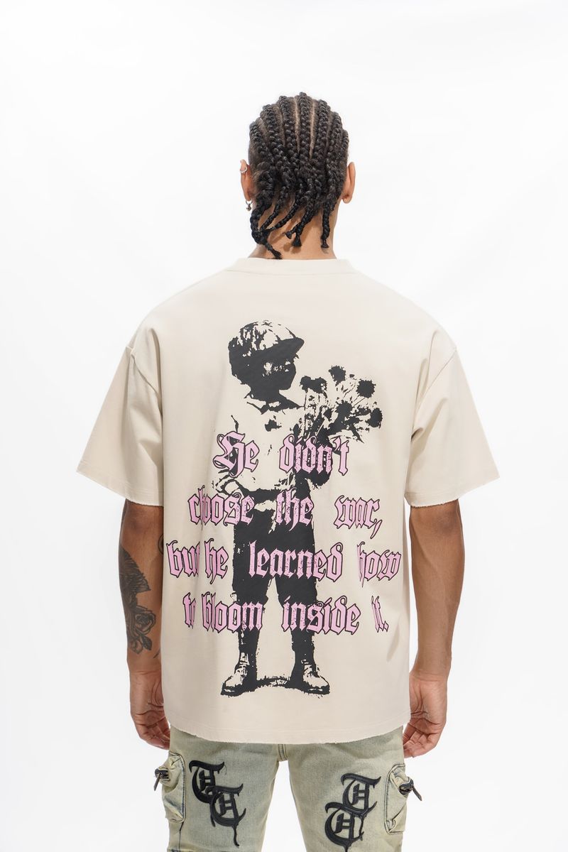 Trnchs Soldier T-Shirt - Oversized Fit Tan