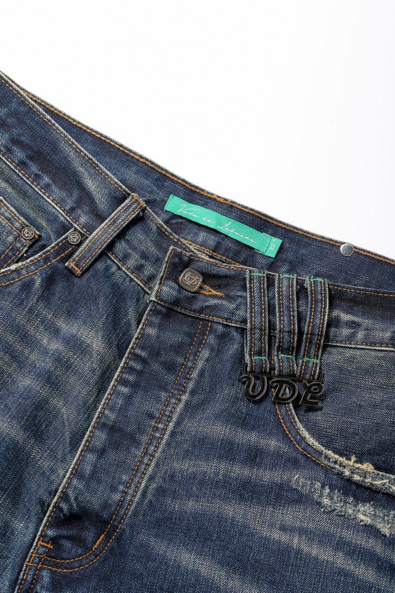 Vala De Labasas Trame Selvedge Baggy Jean - Distressed