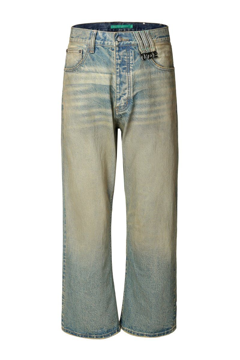 Vala De Labasas Trame Selvedge Baggy Jean - Distressed