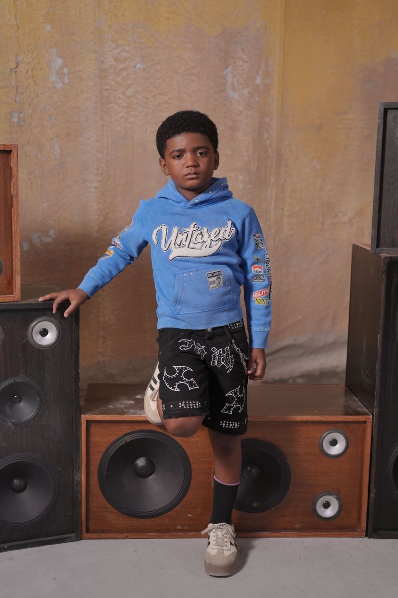 ELITE PREMIUM Faith Double Waist Baggy Shorts Kids - Feature