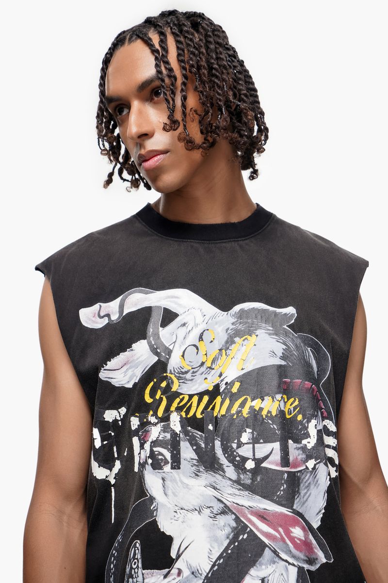 Trnchs Fight Tank Top - Graphic Black
