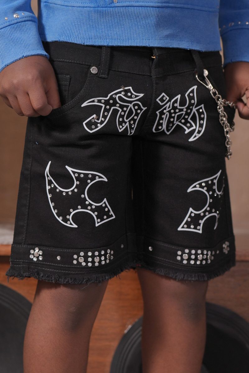 ELITE PREMIUM Faith Double Waist Baggy Shorts Kids - Feature