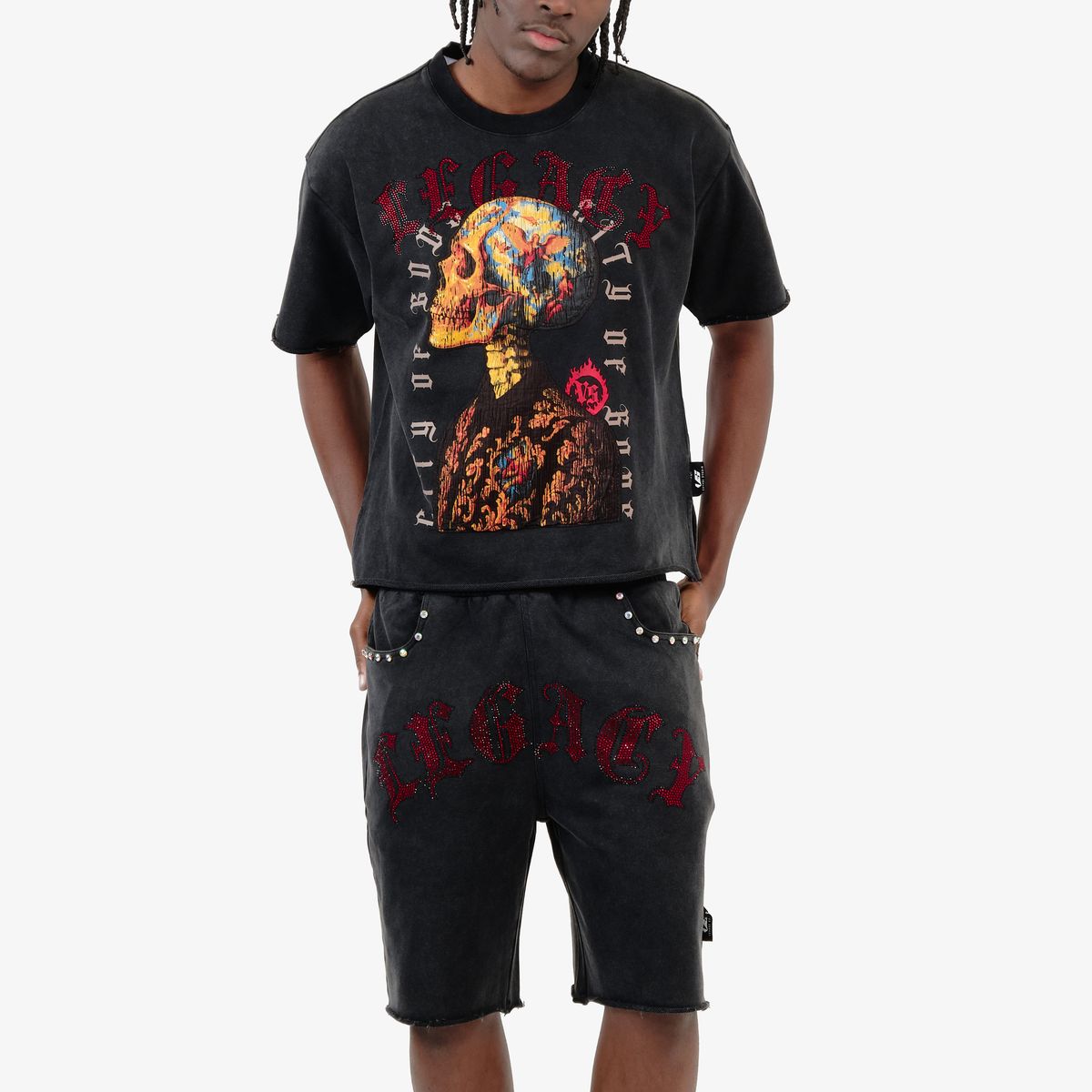 Copper Rivet Skull T-Shirt - Boxy Fit