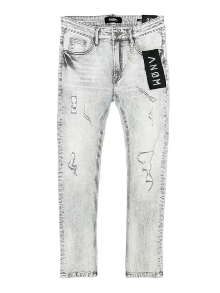 Anom Frayed Hem Jeans - Slim Fit