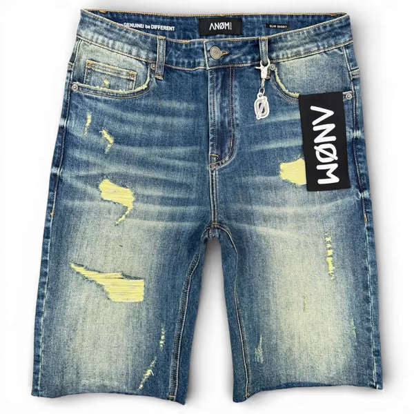 Anom Distressed Shorts - Raw Hem
