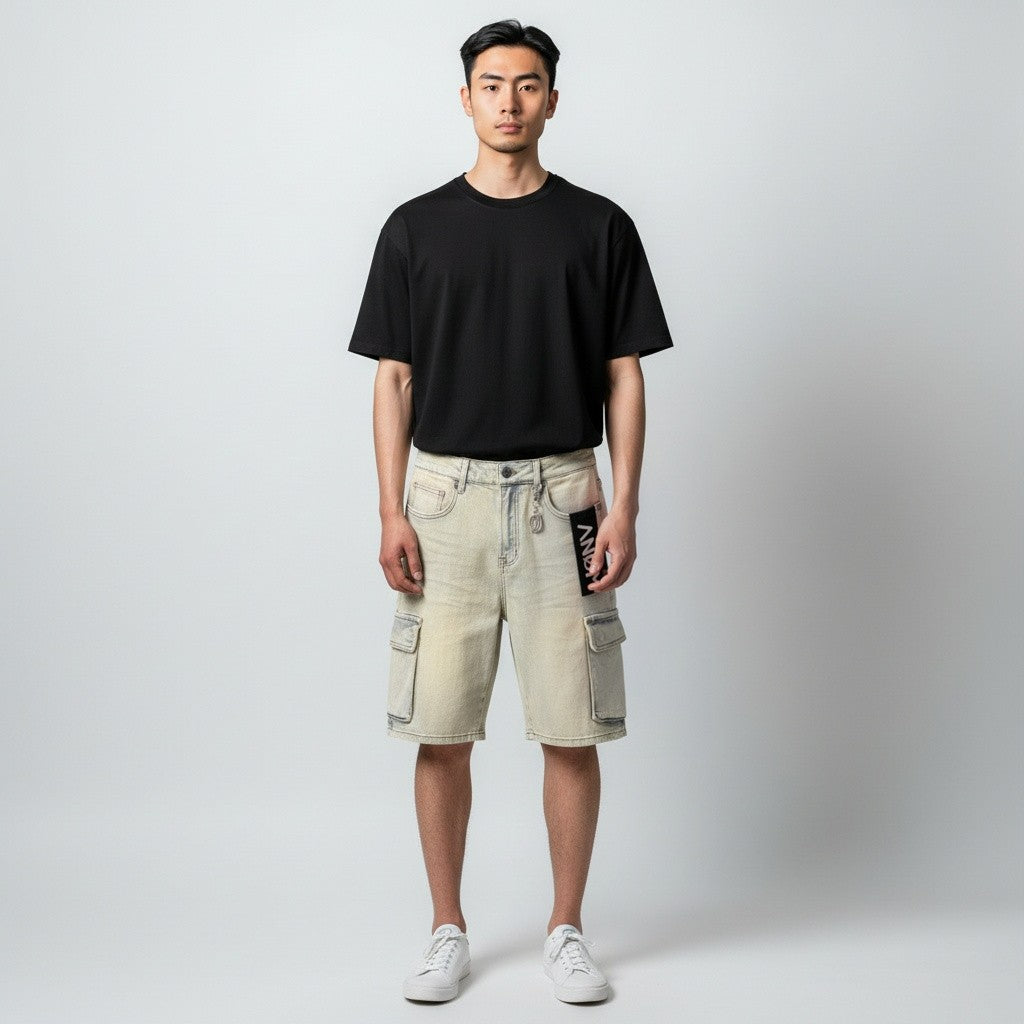Anom Yazan Cargo Shorts - Snap Pockets