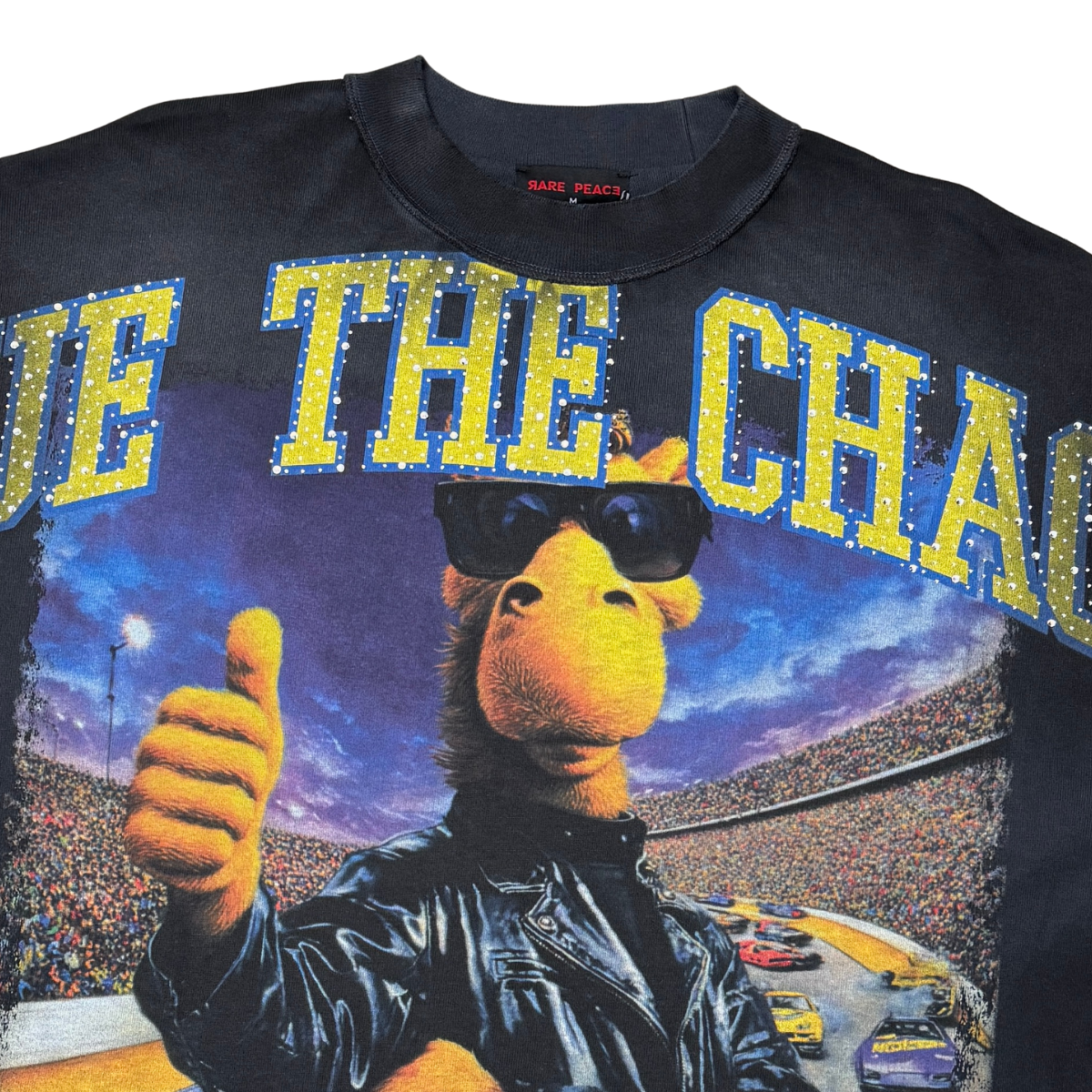 Rare Peace Chaos Tee - Rhinestone Graphic
