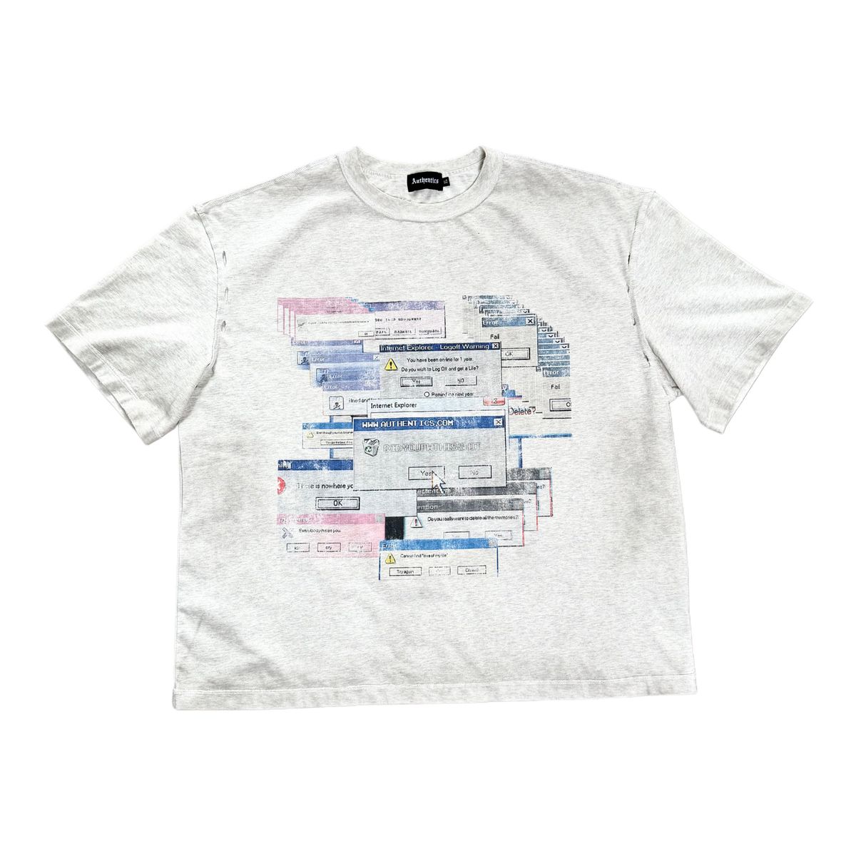 Authentics Error Screen Tee - Gray