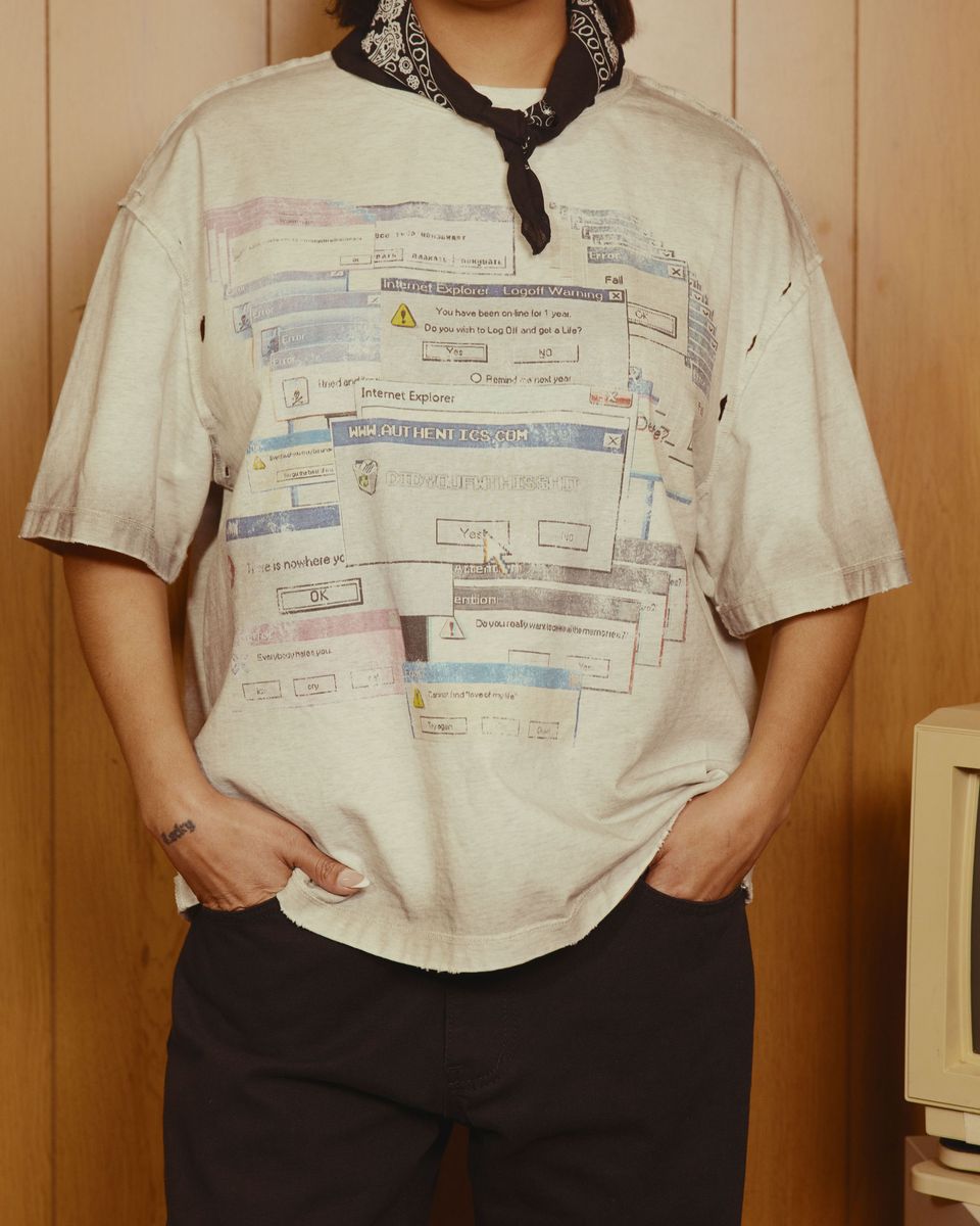 Authentics Error Screen Tee - Gray
