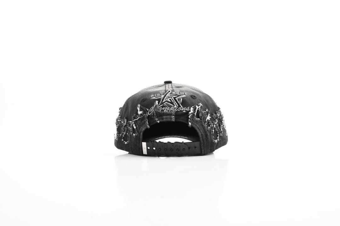 Wknd Riot Skull Snapback Hat - Distressed