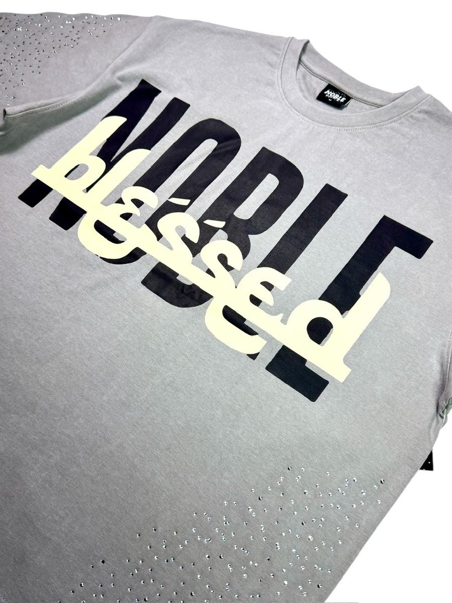 Noble Blessed Tee - Relaxed Fit Washed Grey