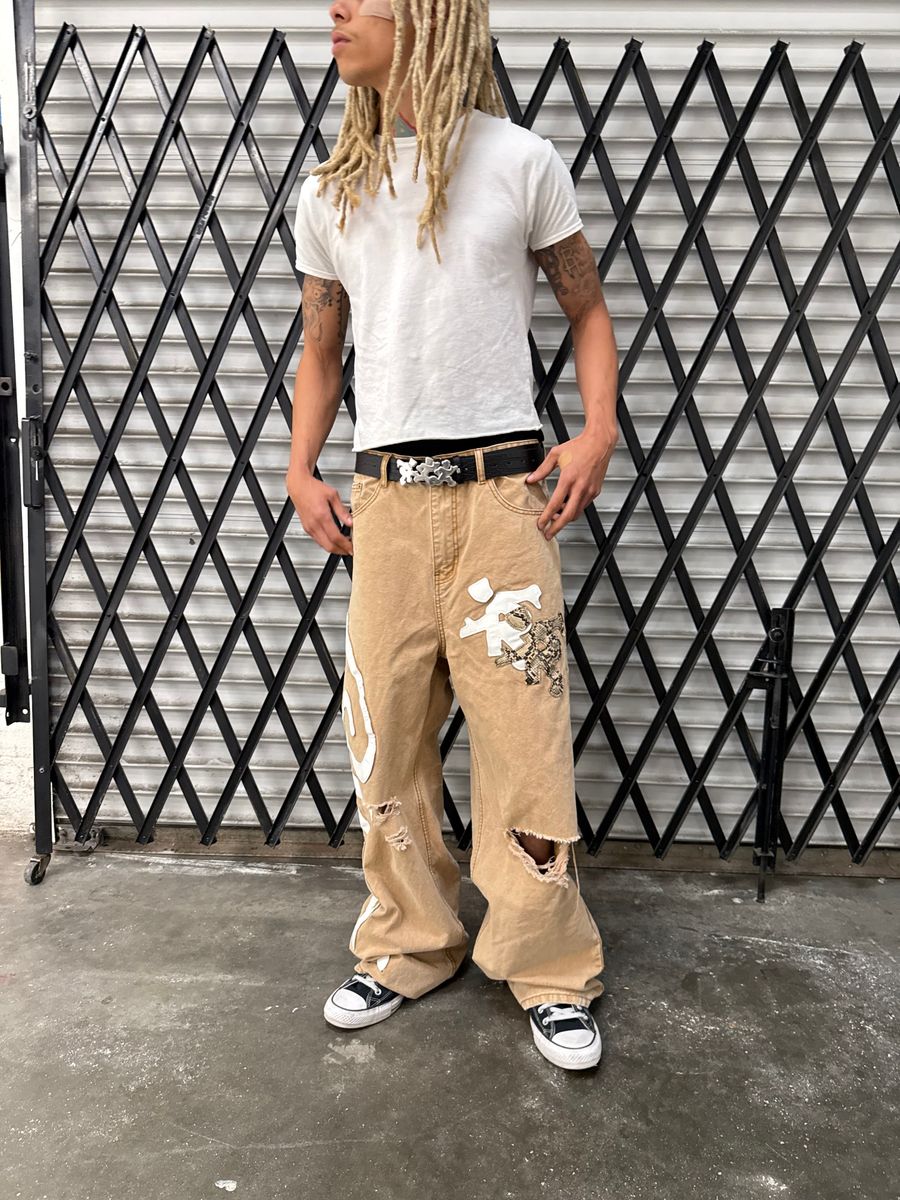Project Capri Snakeskin Jeans - Distressed