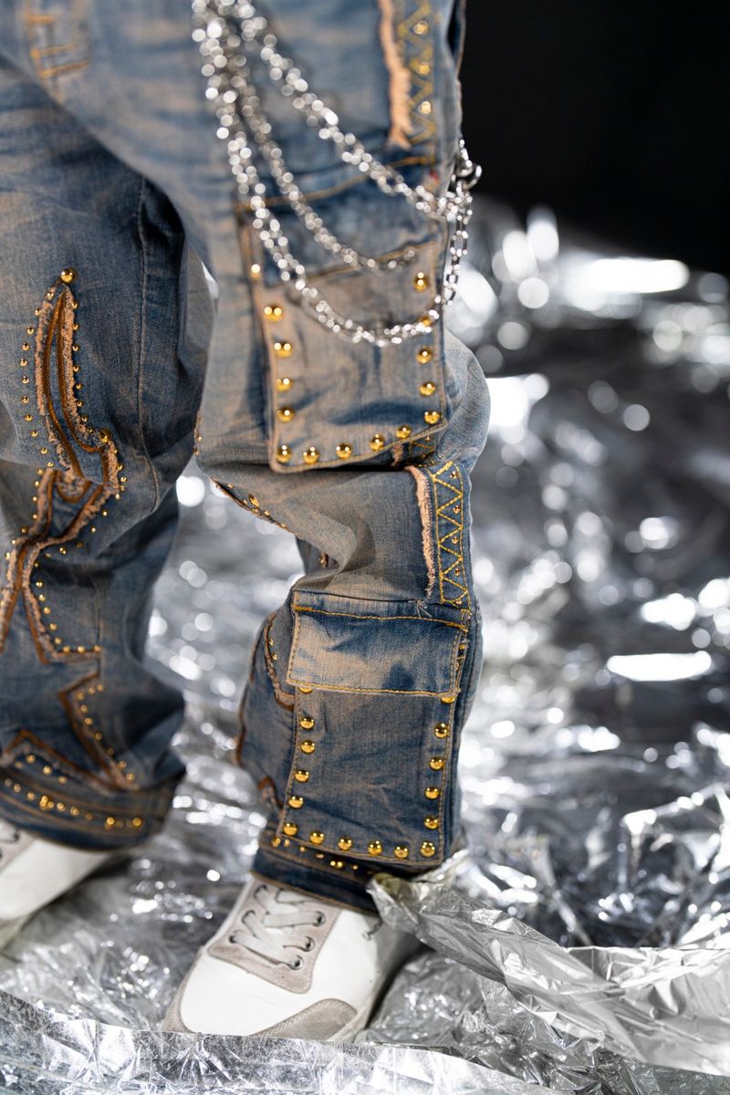 Elite Premium Chain Kids Jeans - Vintage Wash