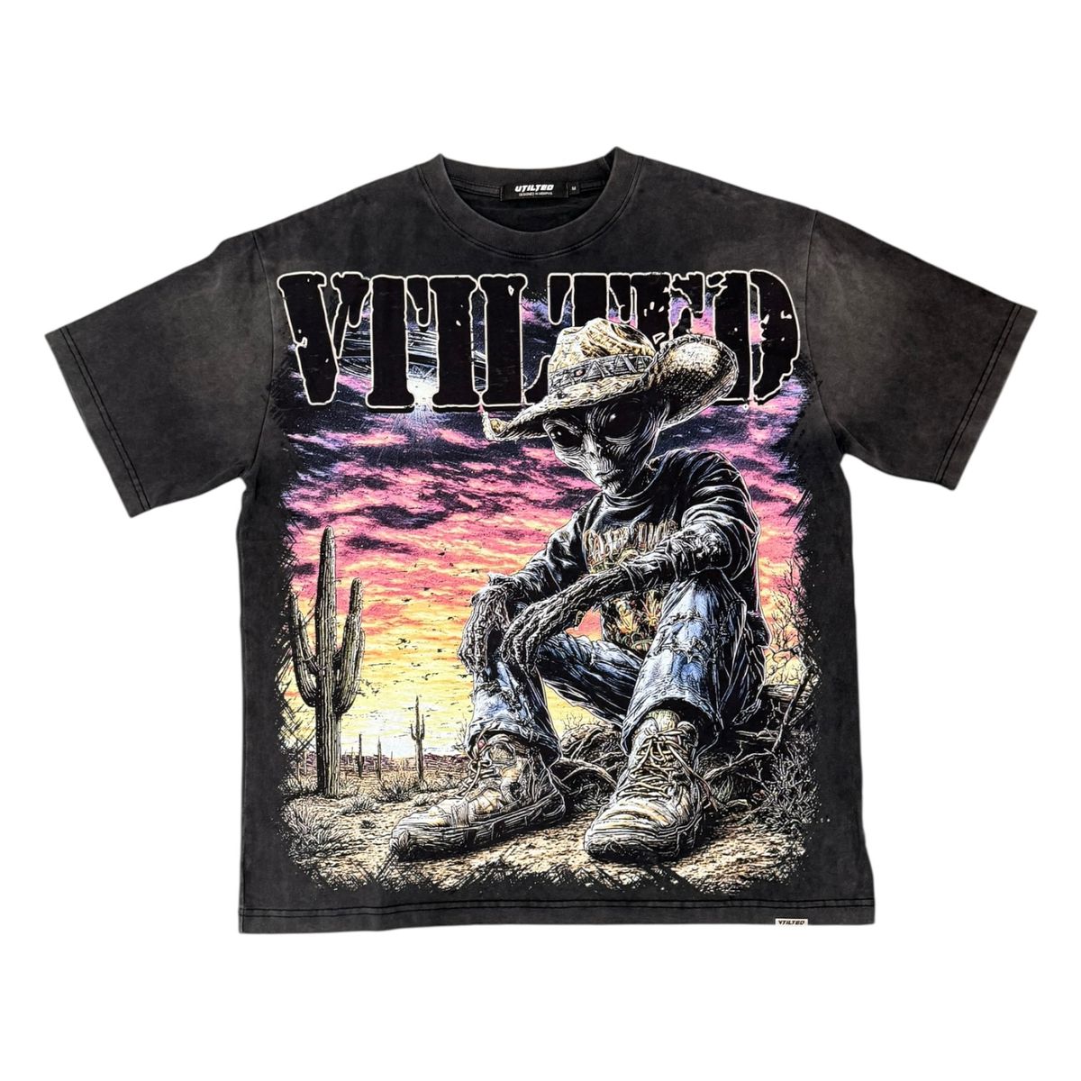 Vtilited Peace T-Shirt - Black