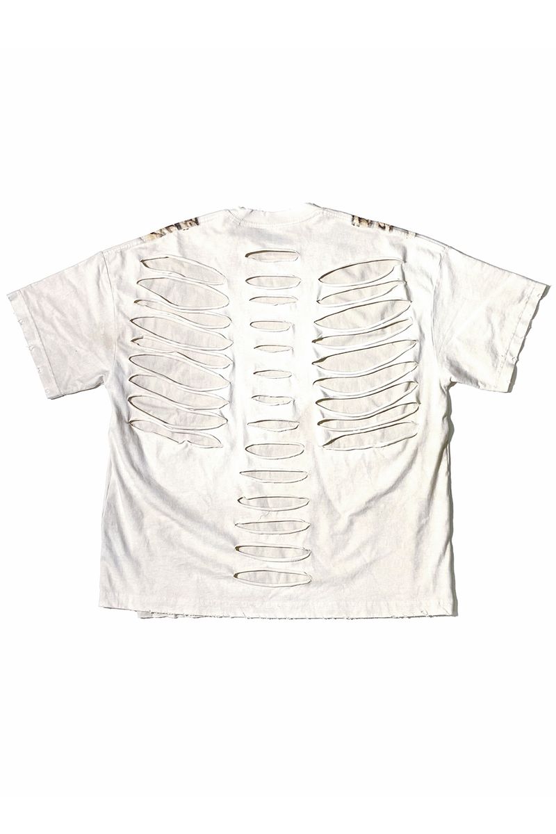 Alpha Style Chain Skeleton T-Shirt - Slashed Back