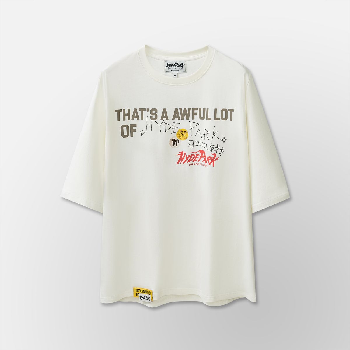 Hyde Park Stickered Tee - Oversized Fit