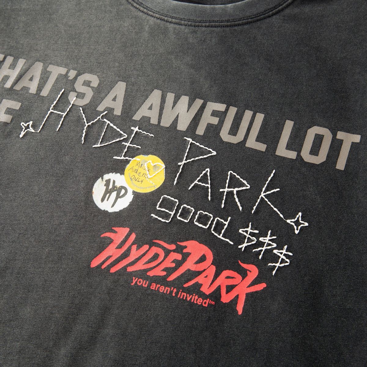 Hyde Park Stickered Tee - Oversized Fit