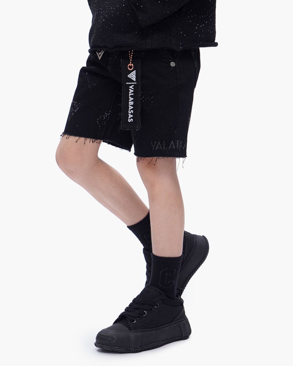 Valabasas Logo Youth Shorts - Raw Hem