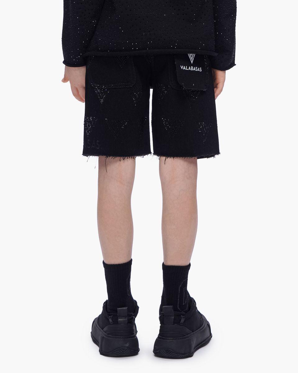 Valabasas Logo Youth Shorts - Raw Hem