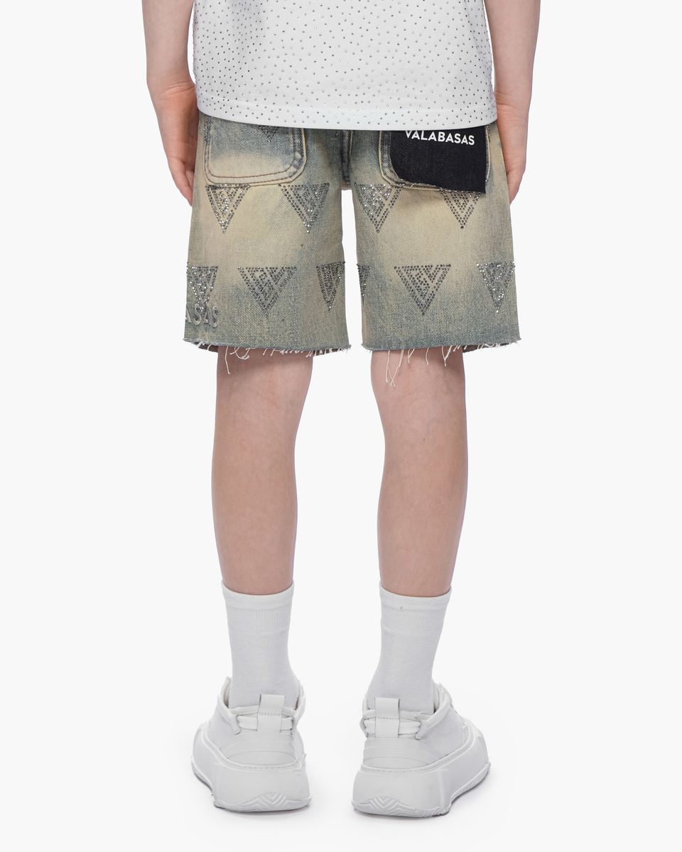 Valabasas Logo Youth Shorts - Raw Hem