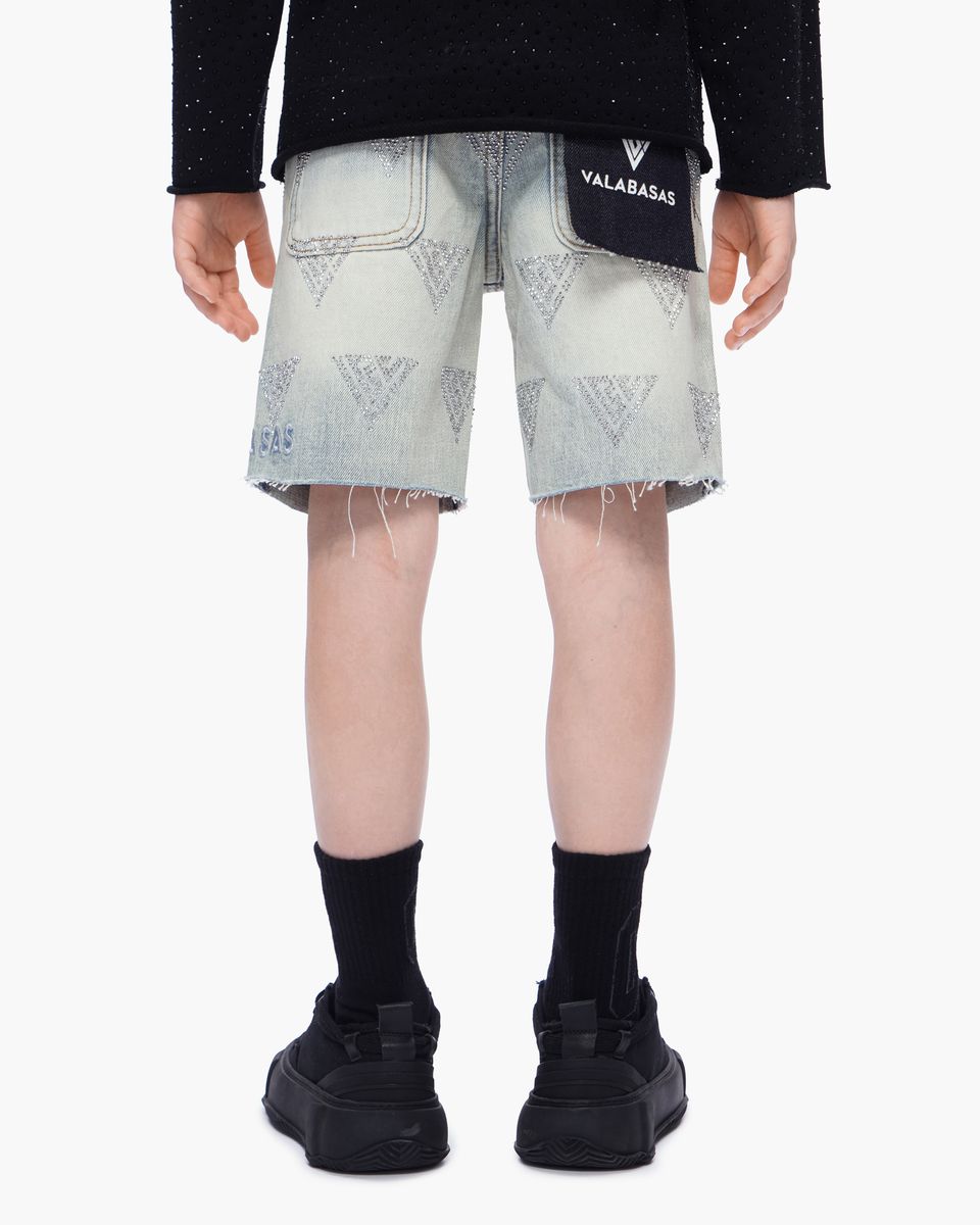 Valabasas Logo Youth Shorts - Raw Hem