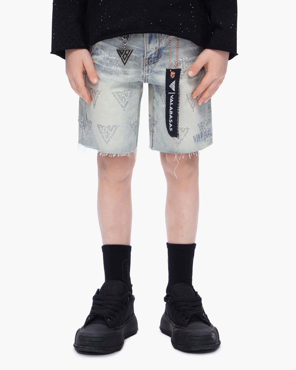 Valabasas Logo Youth Shorts - Raw Hem