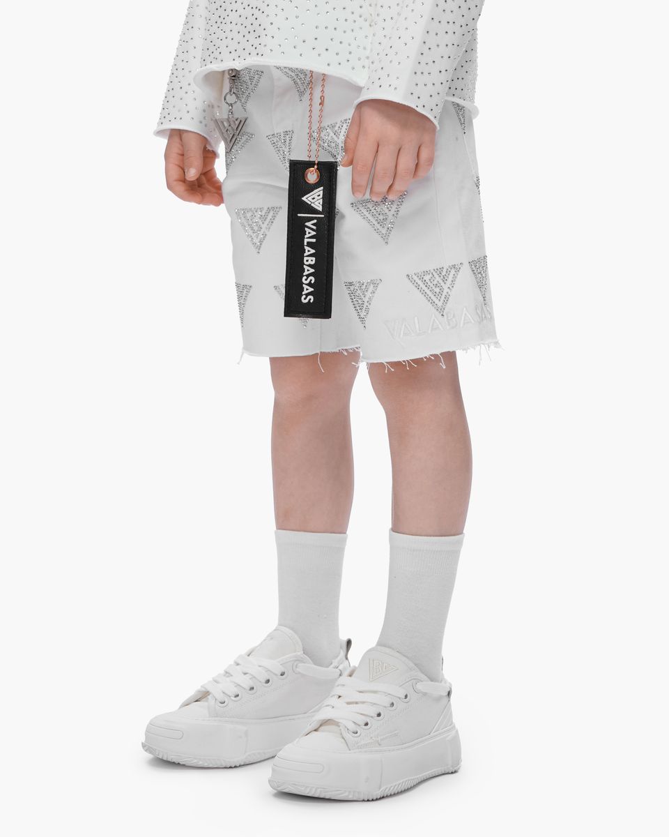 Valabasas Logo Youth Shorts - Raw Hem