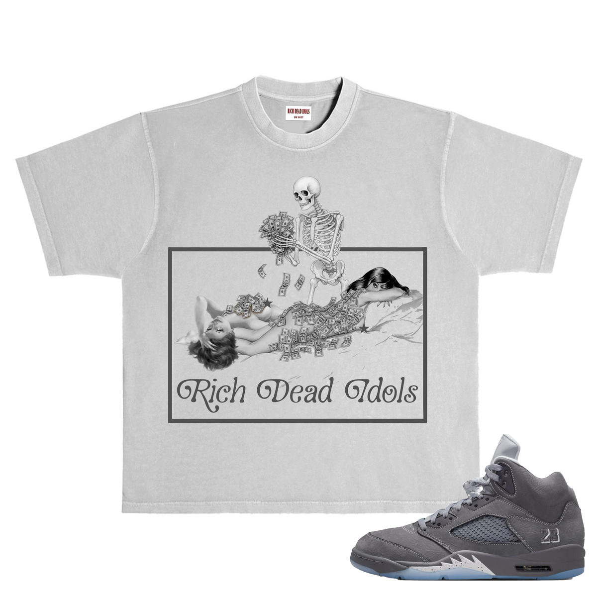 Rich Dead Idols Skeleton T-Shirt - Graphic