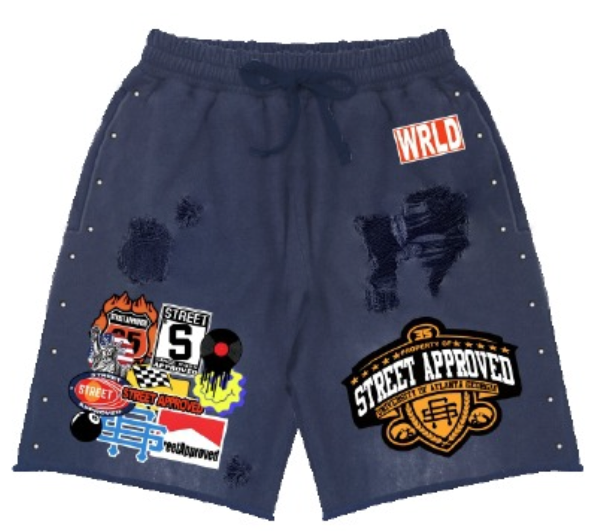 Street Iz Watchin University Shorts – Navy